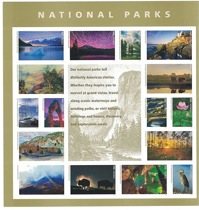 US National Parks Forever Stamp Sheet Scott #5080