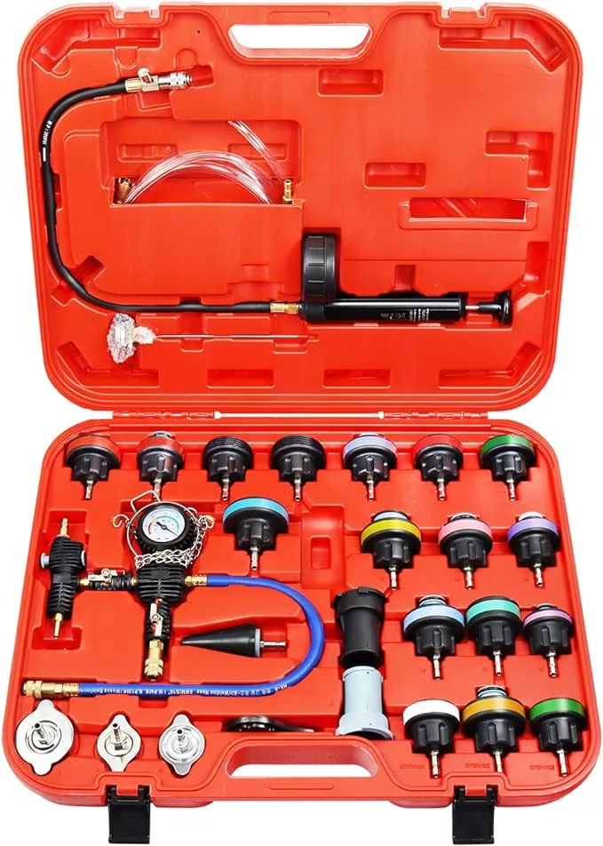 YSTOOL Radiator Pressure Tester Coolant Vacuum Refill Kit 28pcs Automotive ...