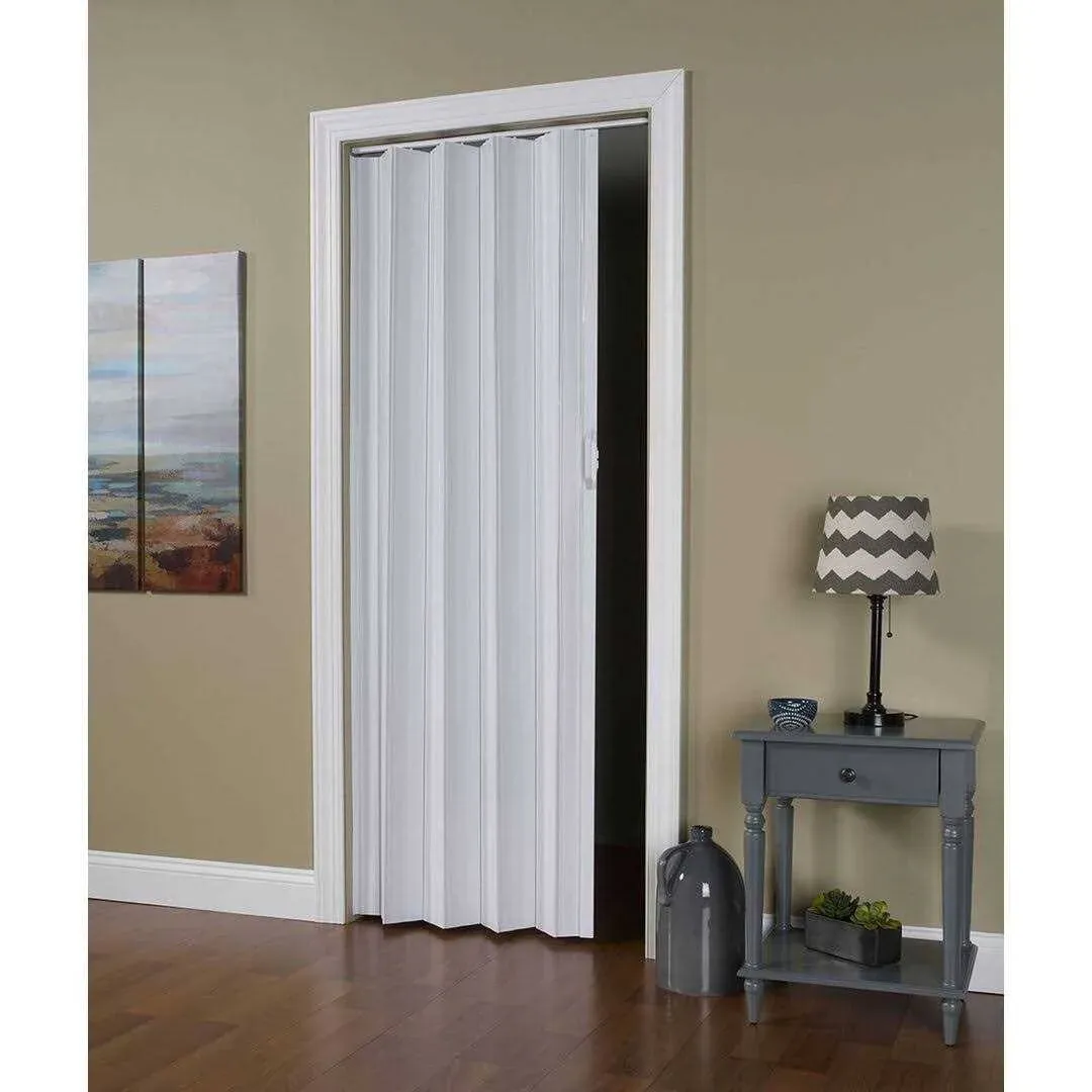 Homestyle Regent PVC Accordion Folding Door Fits 36"Wide x 80"high White