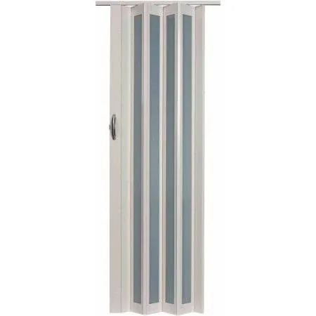 Homestyle Metro White with Turquoise Frosted Insert Folding White 32x80