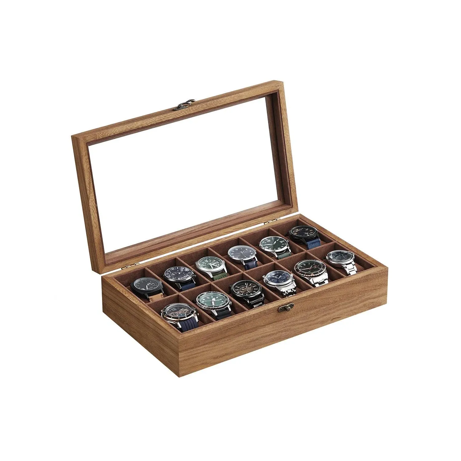 12-Slot Wood Watch Box