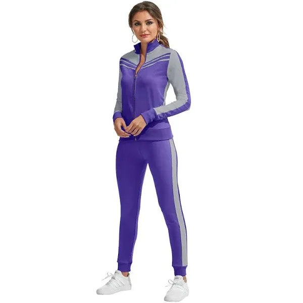 VEVO ACTIVE&#153; Women s Contrast Colorblock Track Set