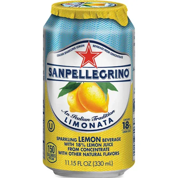 San Pellegrino Sparkling Fruit Beverages, Lemon - 12 pack, 11.15 fl oz cans