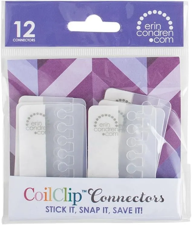 Erin Condren 2&#034; Coil Clip Connectors, Clear (Acc-Coil)