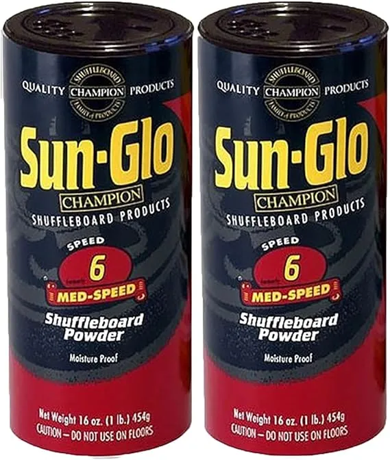 Twin Pack of Sun-Glo #6 Speed Shuffleboard Powder Wax