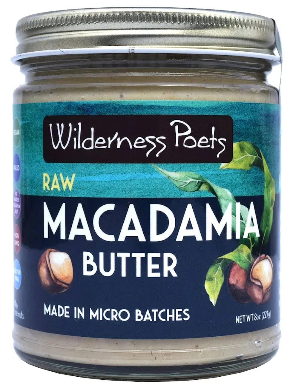 Wilderness Poets Raw Macadamia Butter 8 oz