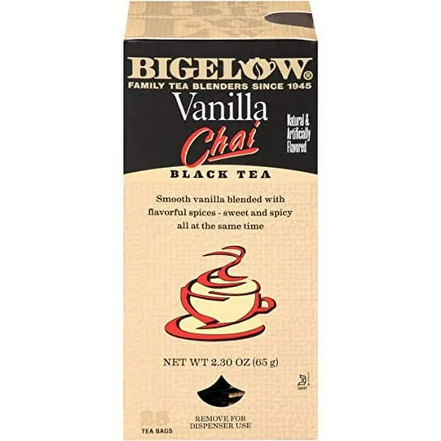 Bigelow Tea Vanilla Chai Keurig K-Cup Pods Black Tea, Caffeinated, 24 Count (Pack of 4), 96 Total K-Cup Pods