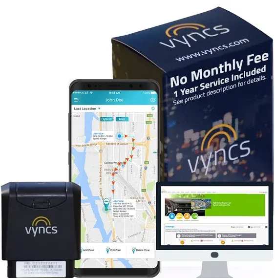 Vyncs GPS Tracker for Vehicles 4G No Monthly Fee Vehicle Location