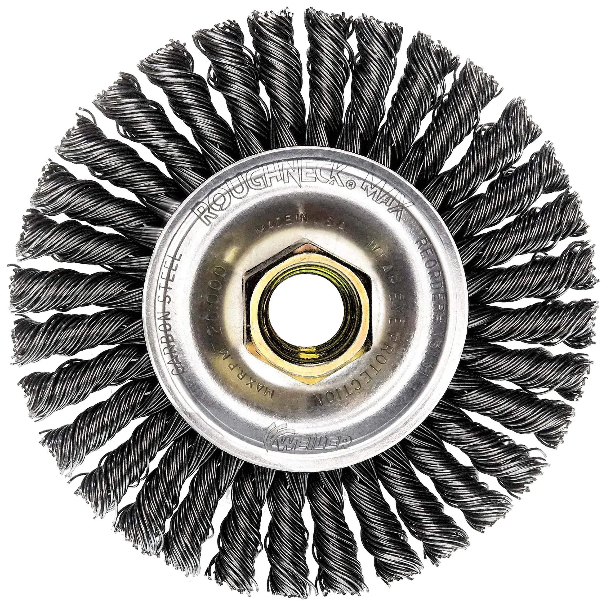 Twist Wire Wheel Wire Brush, Threaded Arbor