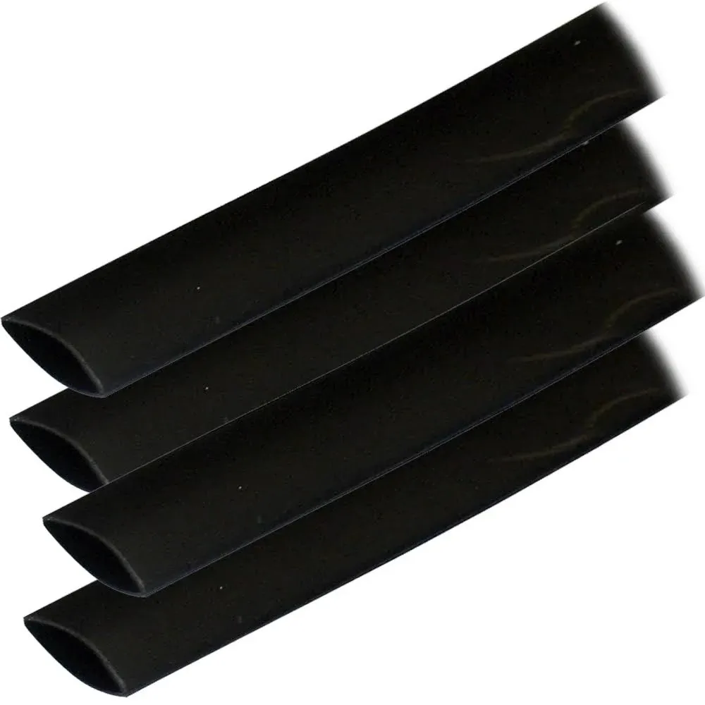 Ancor Adhesive Lined Heat Shrink Tubing (ALT) 3/4" x 6" 4 Pack (Black)