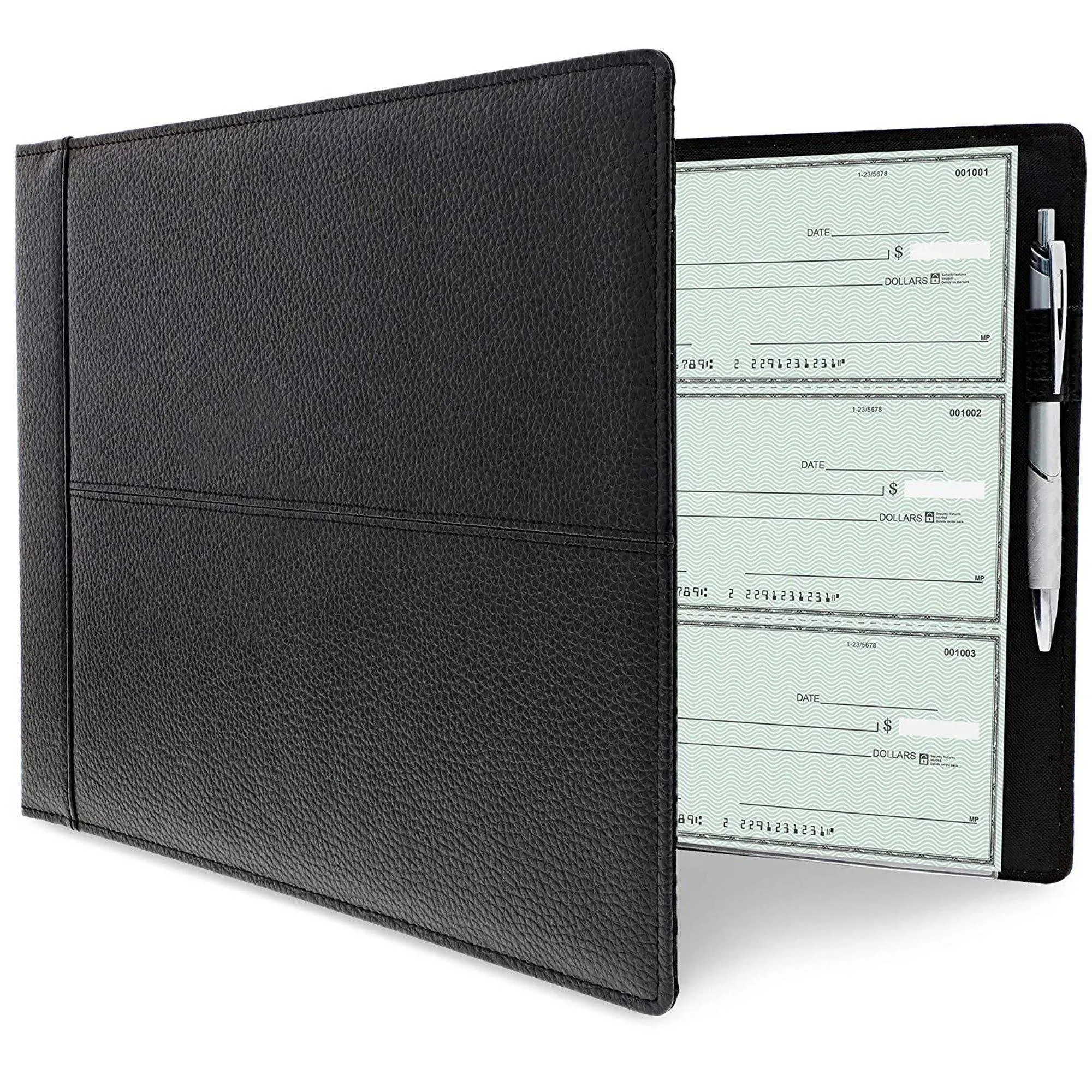 Business Check Binder 7 Ring for Checkbooks, Holds 600 Checks (14 X 2 X 10 In)