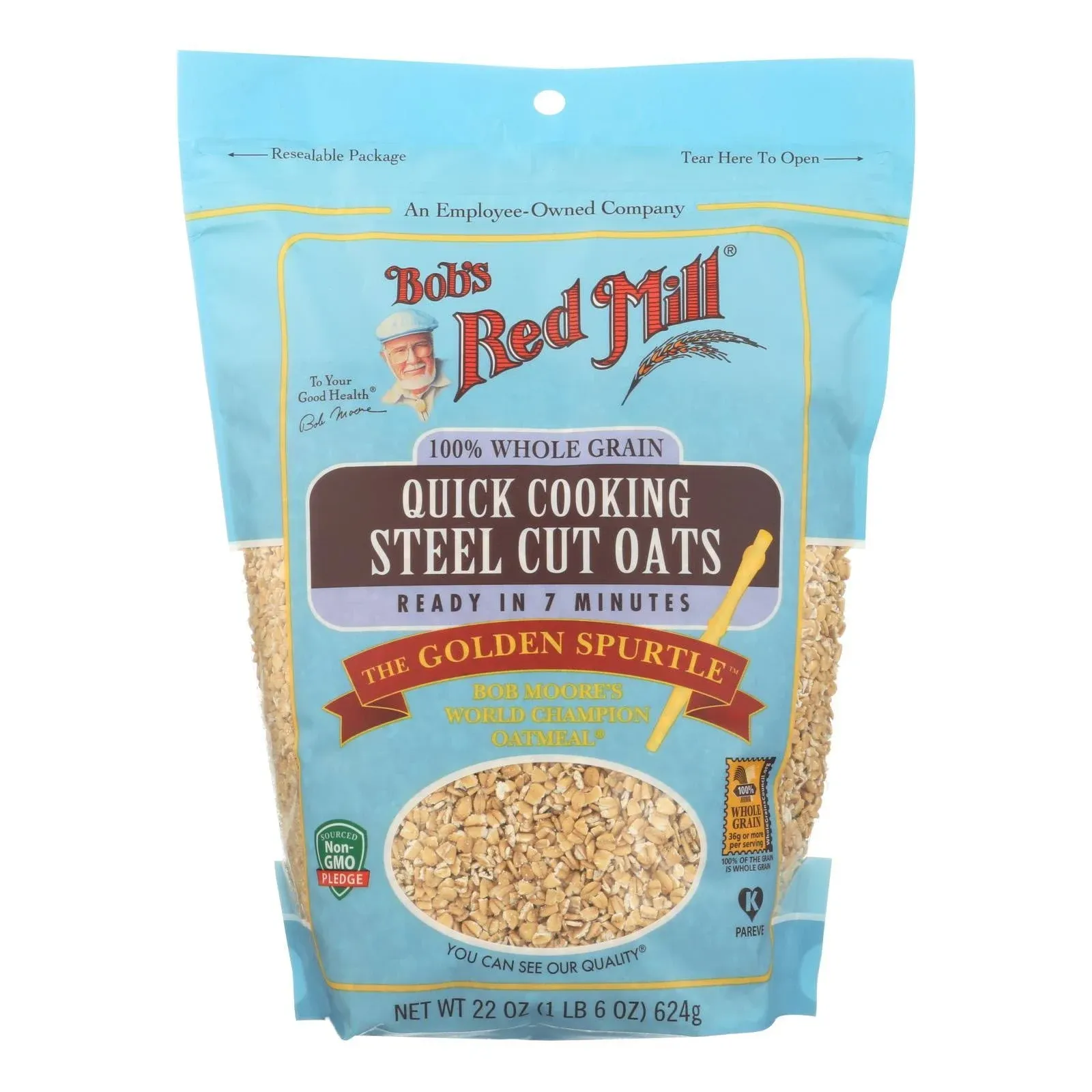 Bob's Red Mill Quick Cooking Steel Cut Oats, 22 Ounce (Pack of 4)