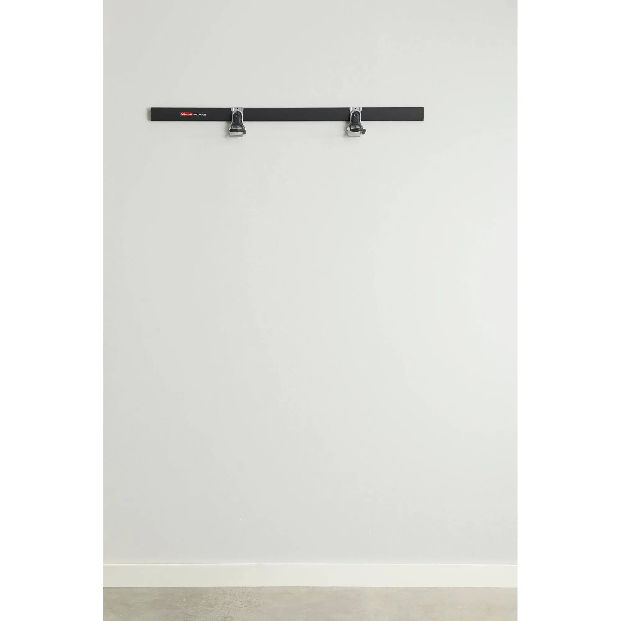 Rubbermaid FastTrack Garage Storage All-in-One Rail & Bike Hook Wall Hanging Kit ...