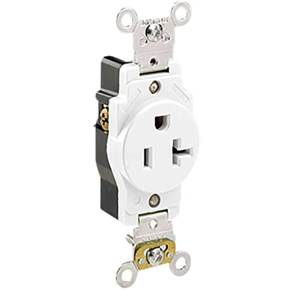 NEW  Leviton 5361-W Receptacle outlet, Single White 20A/125V    *FREE SHIPPING*