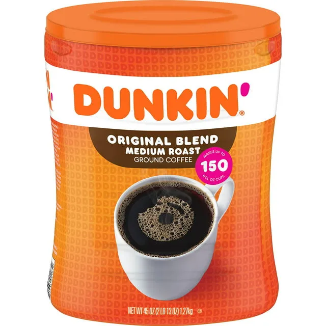 Dunkin' Donuts Original Blend Ground Coffee | Medium Roast | 45 oz.