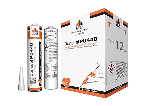 DCP Donseal PU440 Polyurethane Sealant for Concrete, Sidewalk - Expansion Joint Filler, Non-Sag, Waterproof Caulk for Foundation, Walls - Sausage - 20.2 fl. oz. - Grey