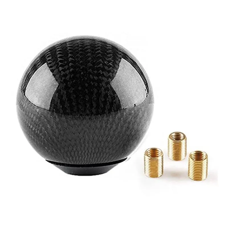 Top10 Racing Carbon Fiber Style Gear Shift Knob Universal Shifter Knobs with 3 ...