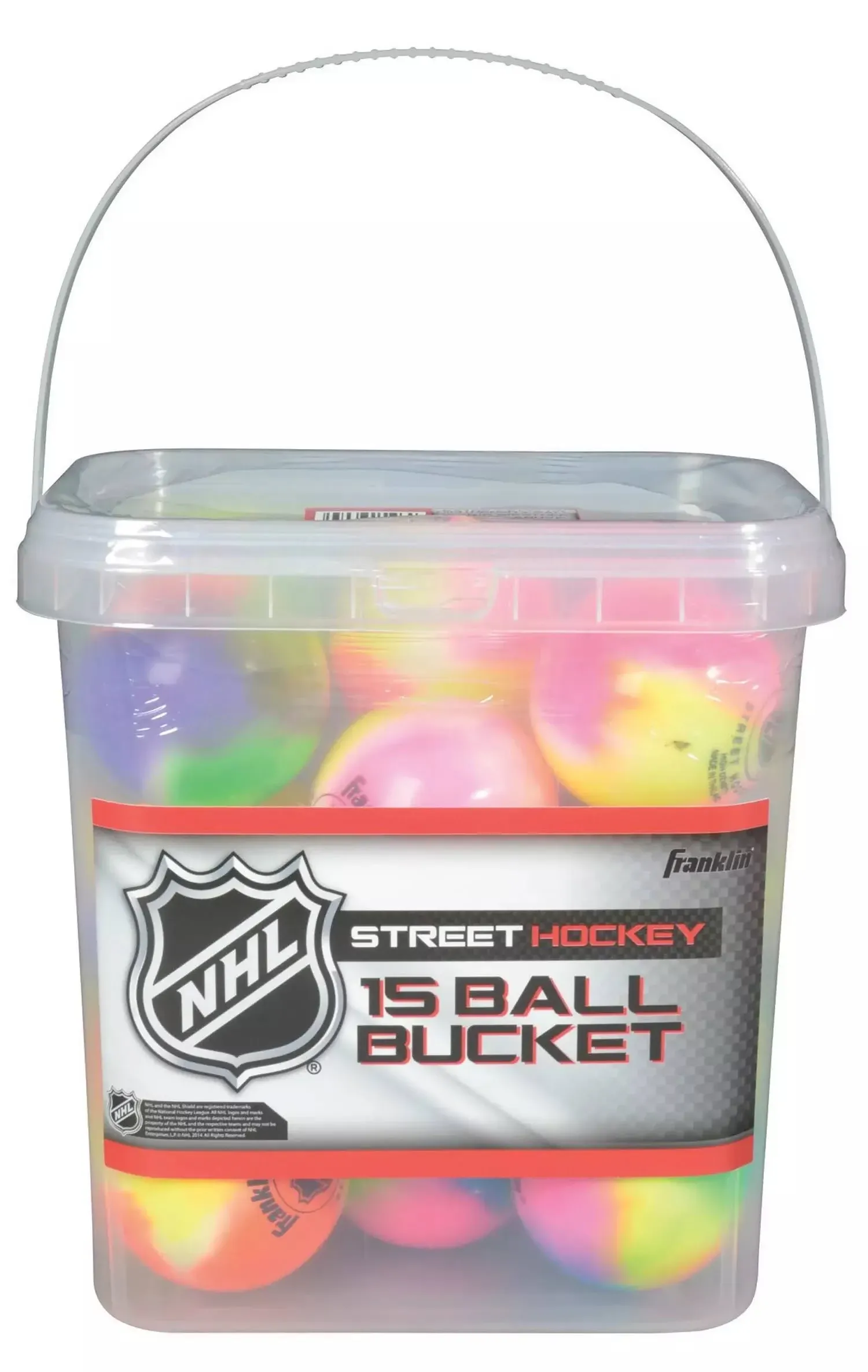 Franklin NHL Extreme Color High Density Street Hockey Ball Bucket