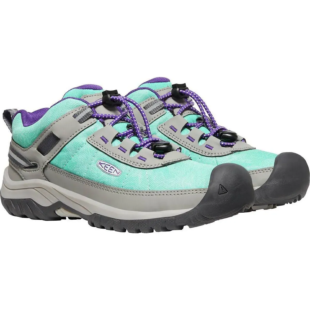 KEEN Big Kids&#039; SIZE 2 Targhee Sport Vent Shoe in Waterfall / Vapor - $80