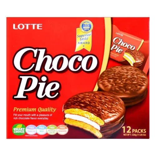 Lotte Chocolate Pie - 12 pack, 11.85 oz box