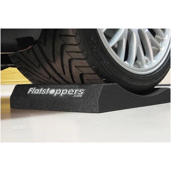 Storage Ramp - FlatStoppers - 1-1/4 in Tall - 28 in Long - 10 in Wide - 25-30 in Tire Diameters - Up to 8 in Wide Tires - Set of 4