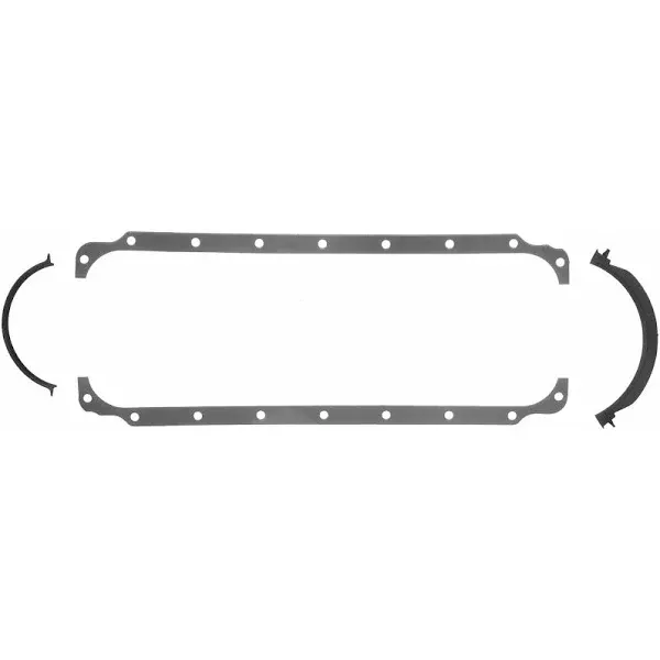 (Qty 1) Fel-Pro 1807 Oil Pan Gasket - .094 - Multi-Piece - Rubber Coated Fiber