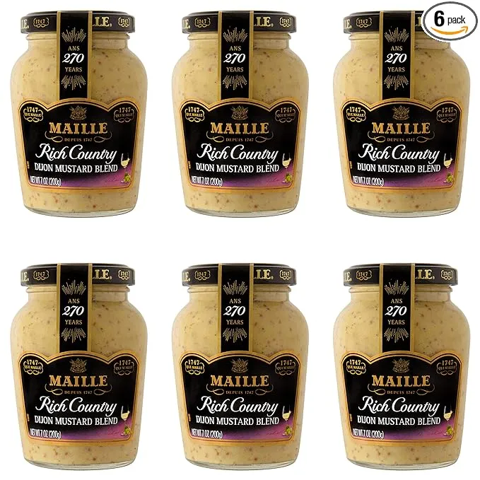 Maille Rich Country Dijon Mustard, 7 oz