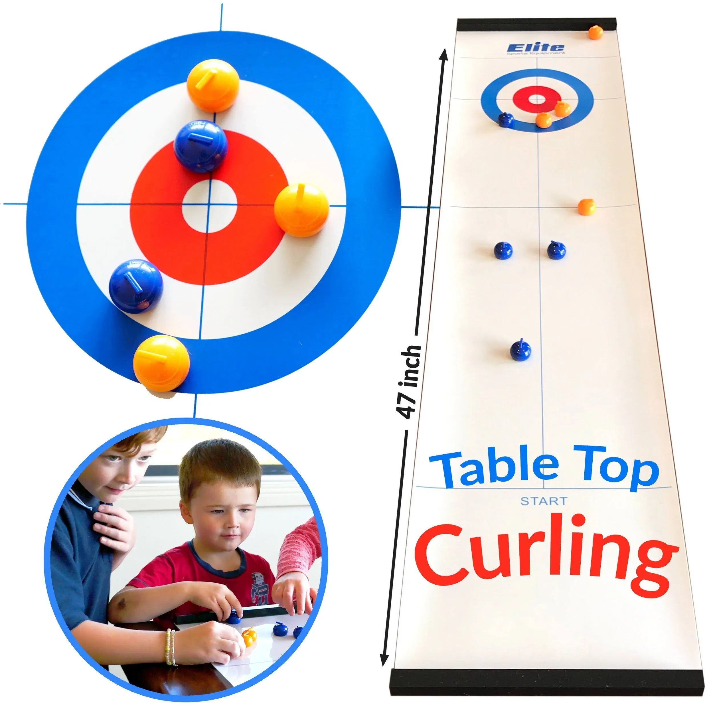 Elite Sportz Equipment Family Games for Kids and Adults - Fun A Curling Game