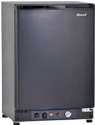 Semi Truck Refrigerator 1.7 Cu.Ft, AC/DC Compact Fridge with Lock, Reversible Door, Slim 12V Quiet Absorption Refrigerator for Truck, RV, Camper, Caravan, Boat, Black