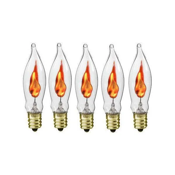 Creative Hobbies A101 Flicker Flame Light Bulb -3 Watt, 130 volt, E12 Candelabra