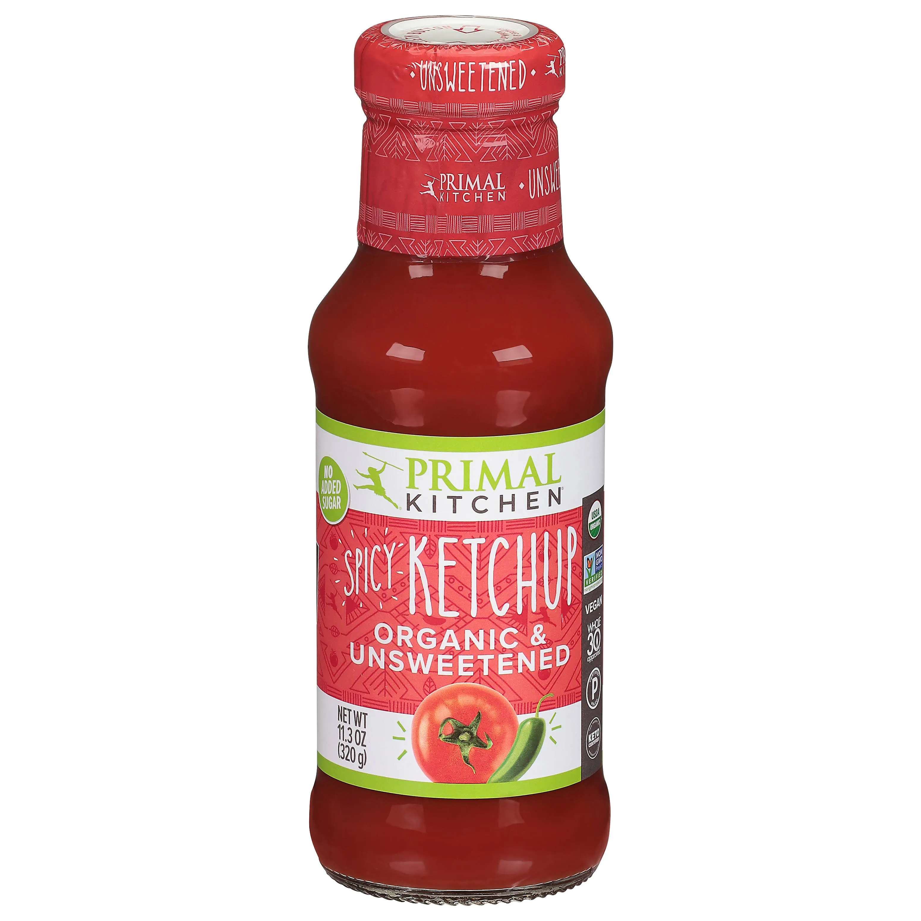 Primal Kitchen Ketchup, Organic & Unsweetened, Spicy - 11.3 oz