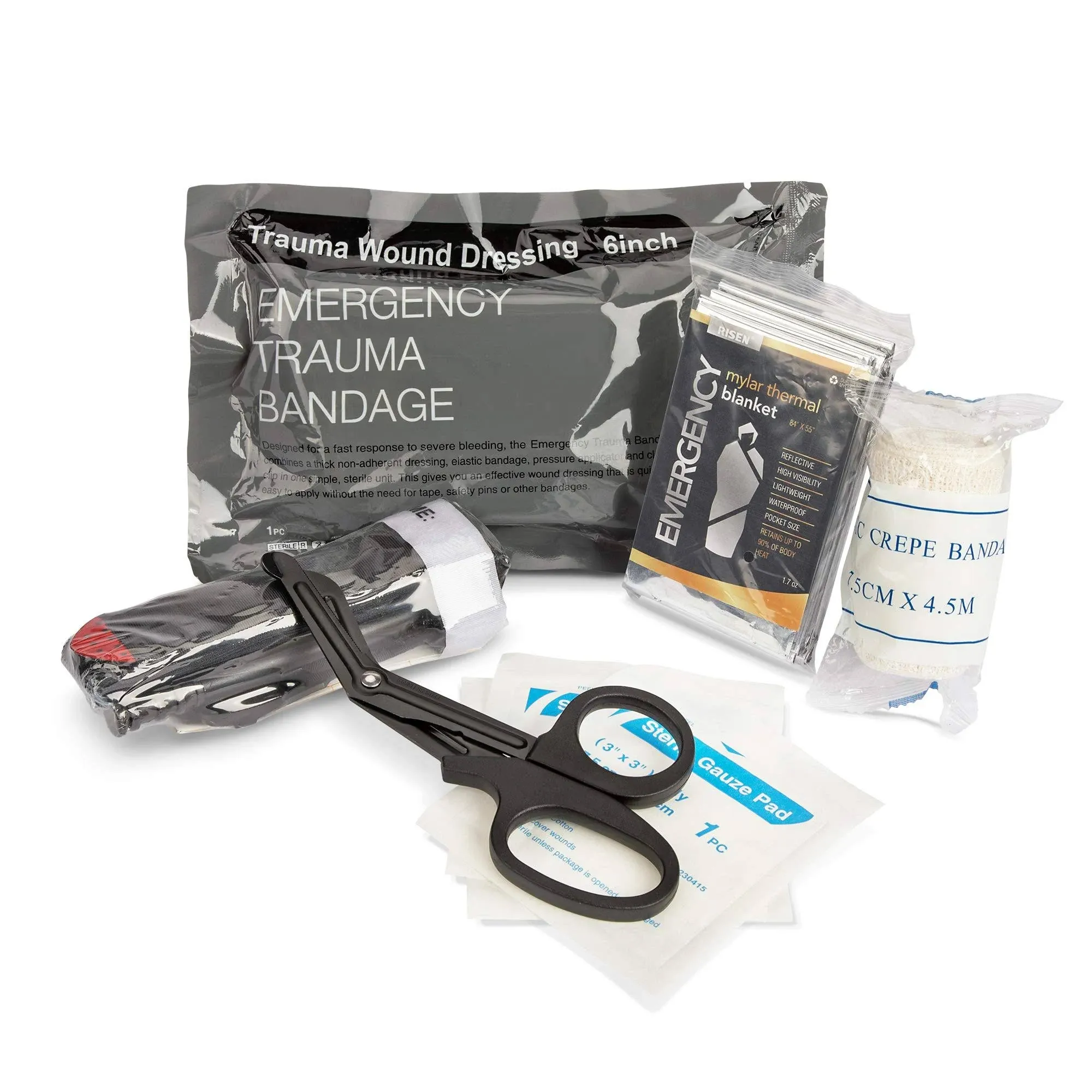 Risen Medical Pack Bleeding Control Pack Includes Tourniquet Kit, Israeli Bandage ...