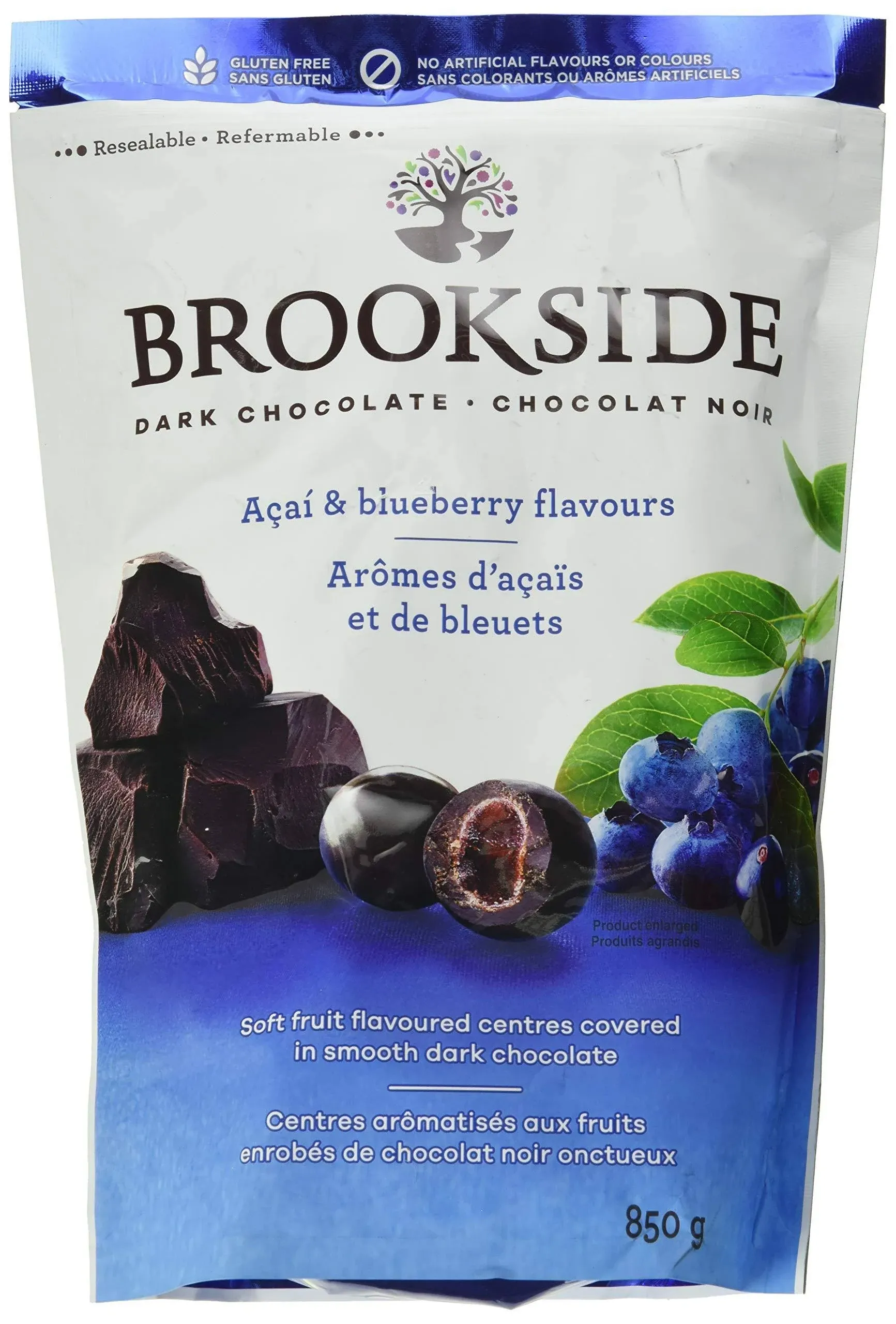 Brookside Dark Chocolate, Acai and Blueberry Flavored Snacking Chocolate, Bag 21 oz