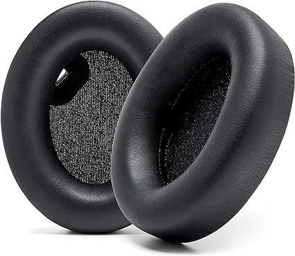 WC Wicked Cushions Extra Thick Earpads for Sony WH1000XM4 Headphones - Soft PU Leather Cushions, Luxurious Noise Isolating Memory Foam, Added Thickness Without Disabling On/Off Sensor | Black