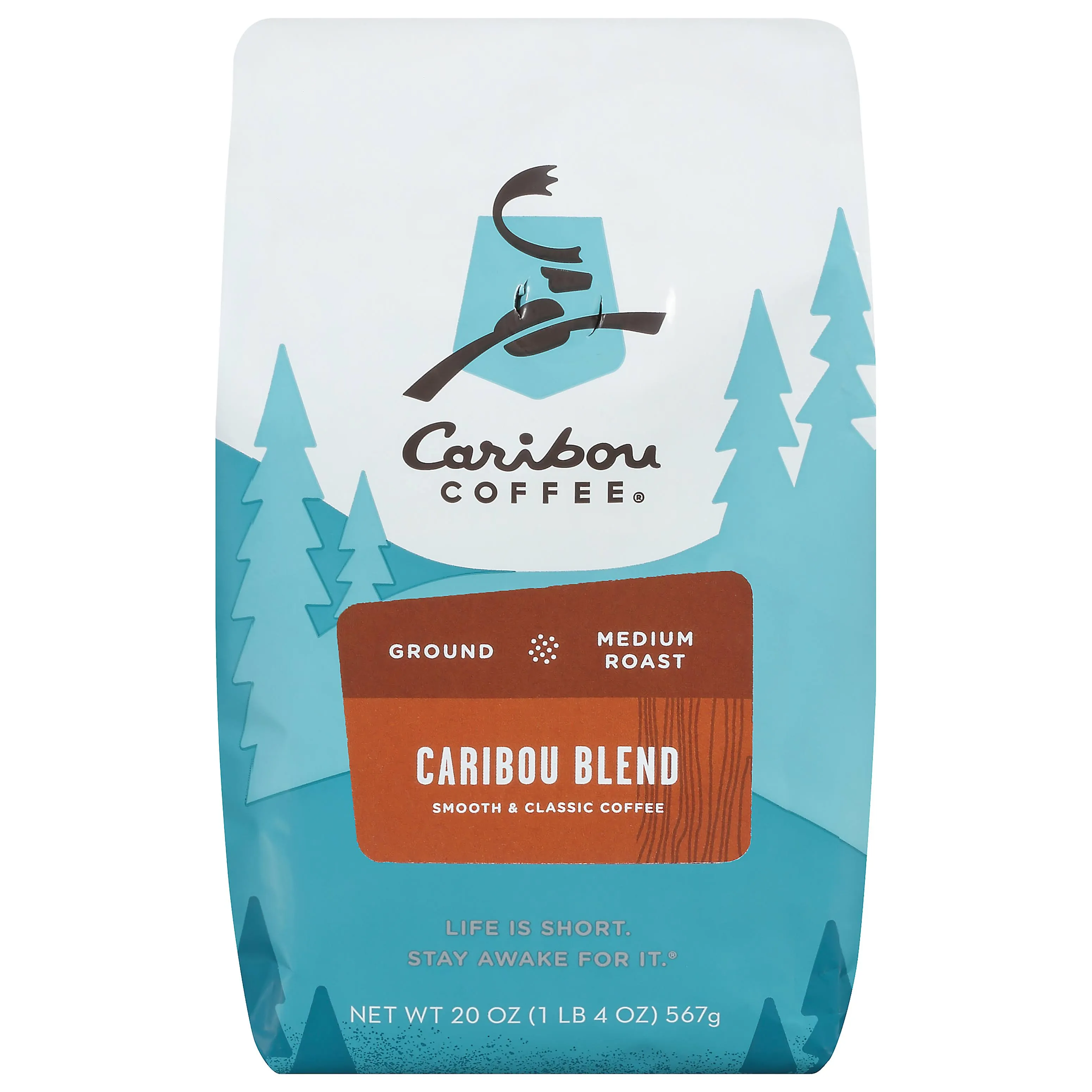 Caribou Coffee, Medium Roast Ground Coffee, Caribou Blend 20 Ounce Bag