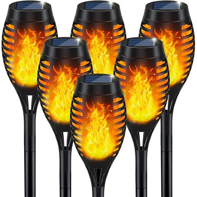 Magicorange 8 Pack Solar Torch Lights Outdoor,IP65 Waterproof Dancing Flickering ...