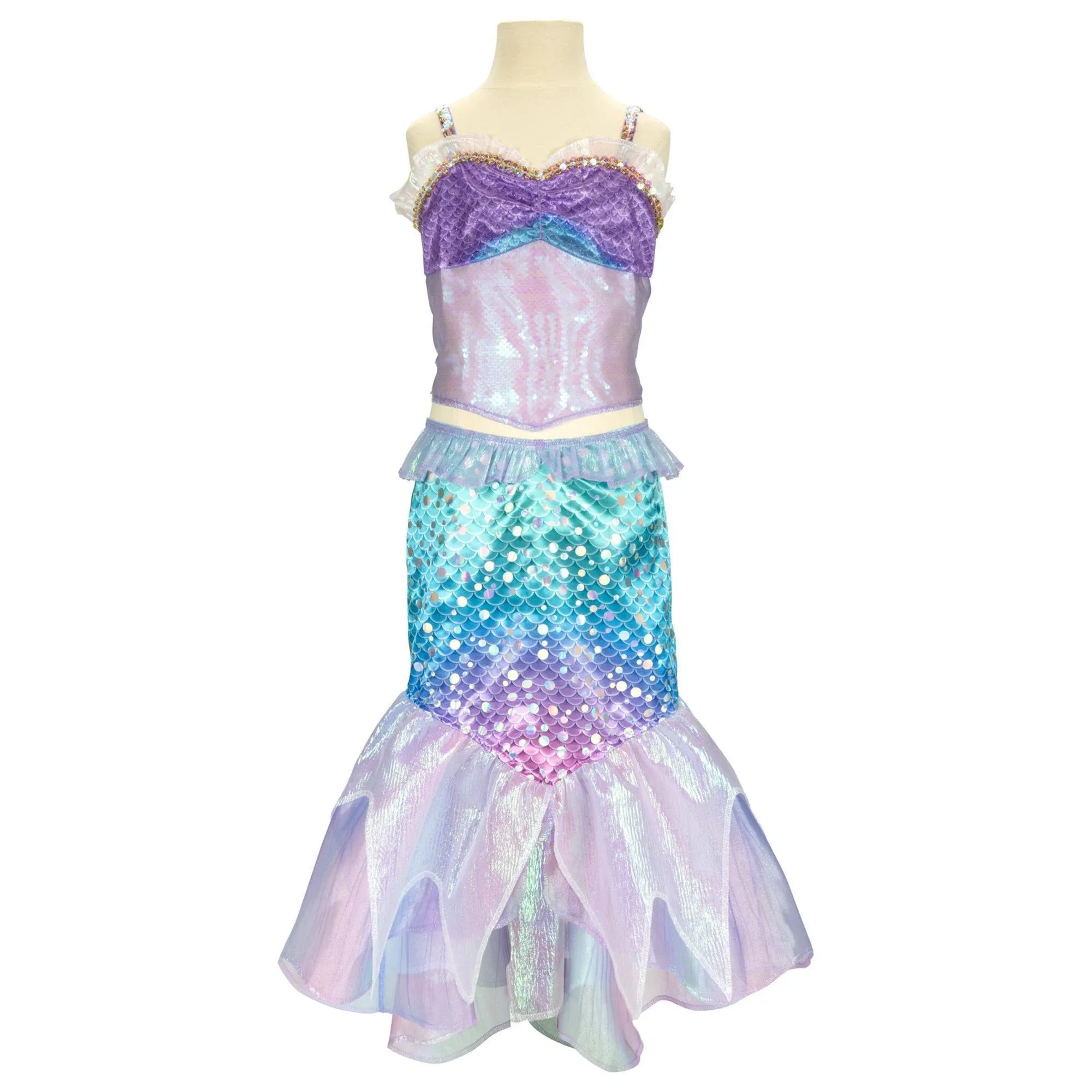 Disney Little Mermaid Ariel Two Piece Mermaid Fashion Dress