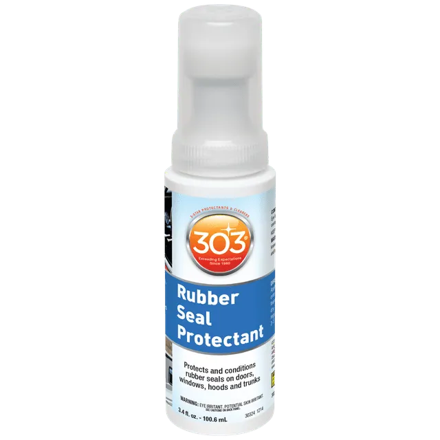 303 Rubber Seal Protectant - Protects And Conditions Seals On Doors, Windows, Hoods, Trunks Rejuvenates Color Old Seals, 3.4 fl. oz. (30324)