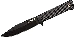 COLD STEEL SRK Compact 5" SK-5 Clip Point Razor-Sharp Blade 4.5" Durable Kray-Ex Handle Tactical Fixed Blade Knife w/Secure-Ex Sheath