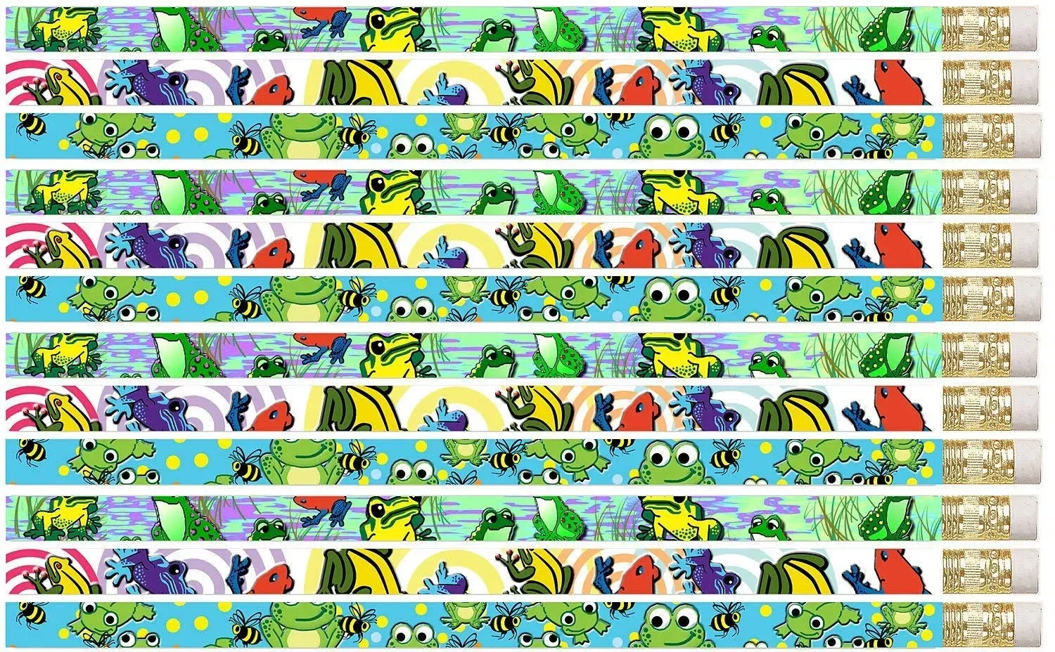 Express Pencils D1350 Frog Frenzy - 36 Qty Package - Cute Frogs Pencils