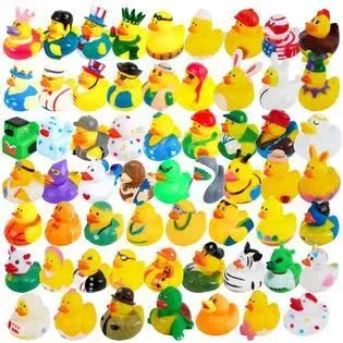 Joyin 30 Pcs Rubber Ducks, Random Assortment Mini Rubber Duckie Toys with Mesh ...