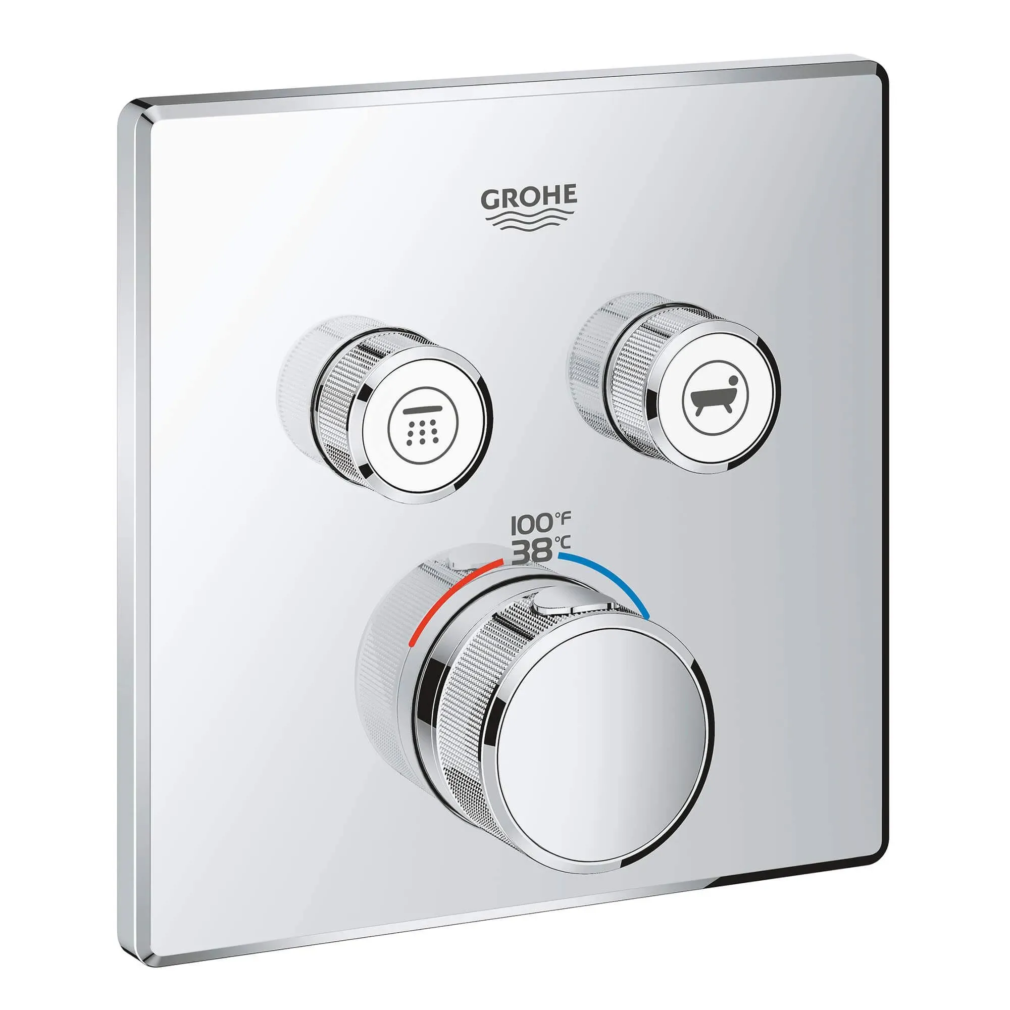 Grohe 29141000 Grohtherm Smart Control Dual Function Thermostatic Trim with Control Module - Chrome