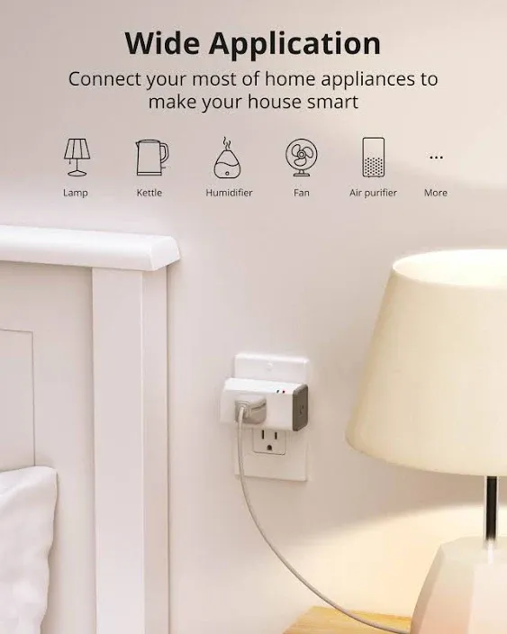 Sonoff Zigbee Smart Outlet, S31 Lite Mini Zigbee Smart Plug Works with Alexa SmartThings , ETL FCC Listed Smart Outlets,Smart Home 4-Pack