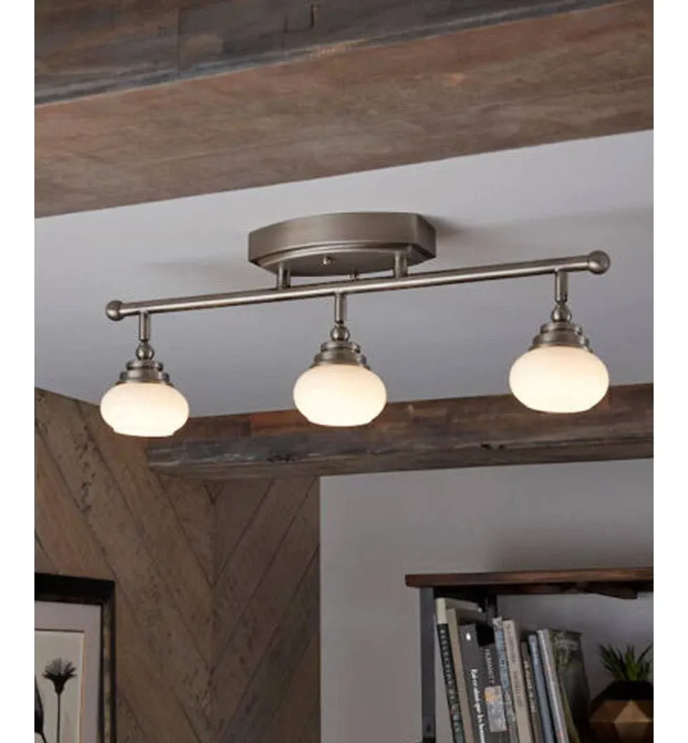 Allen + Roth 24"W 3-Light Rail Fixed Track Bar Light by Kichler Antique Pewter ...