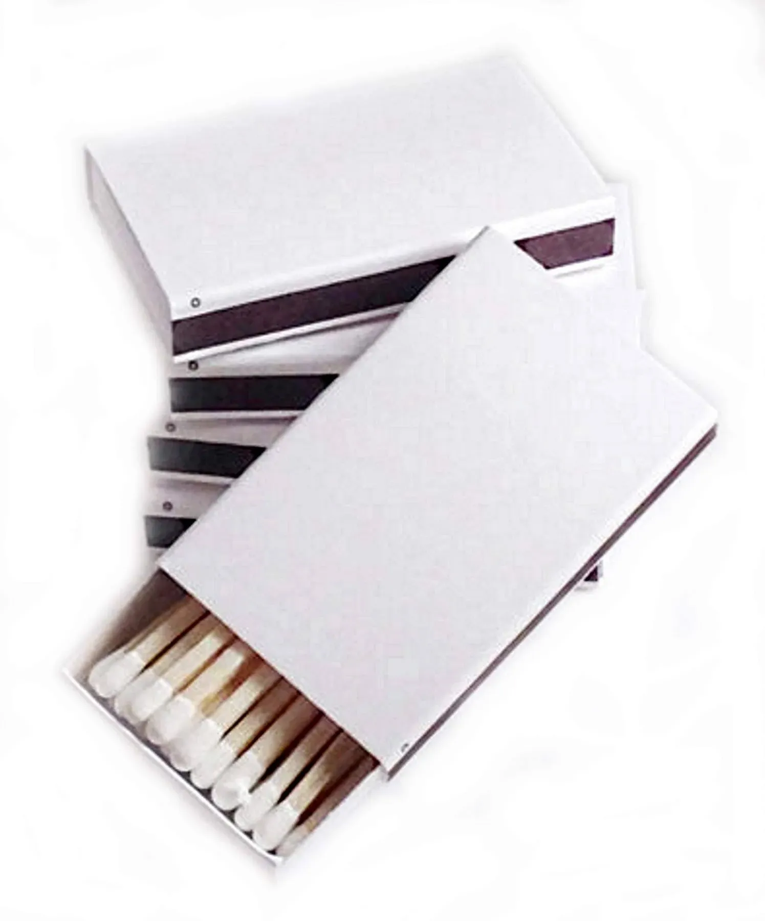 50 Plain White Cover Wooden Matches Box Matches