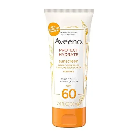 Loción protectora solar facial con protección e hidratación FPS 60