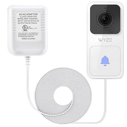 24 Volt Transformer, C Wire Power Adapter Compatible with Wyze Video Doorbell, 2