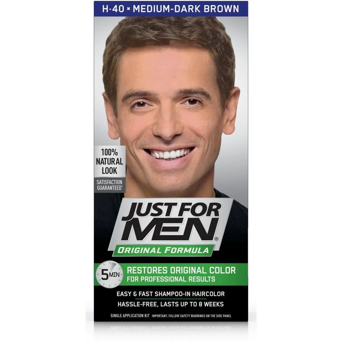 Just For Men Shampoo-In Hair Color, Medium-Dark Brown H-40