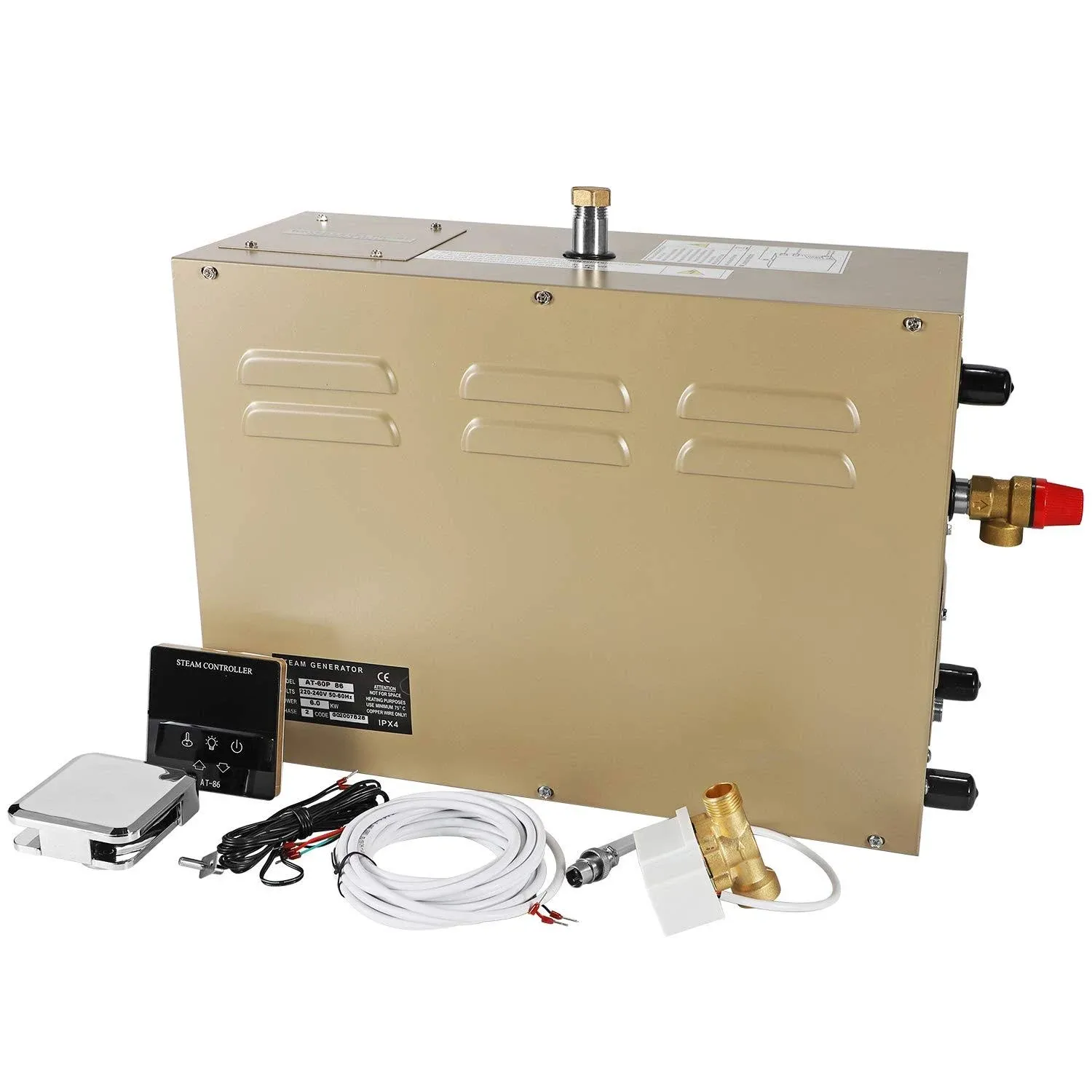 CGOLDENWALL Commercial Self-Draining Steam Generator Shower System Sauna Bath ...