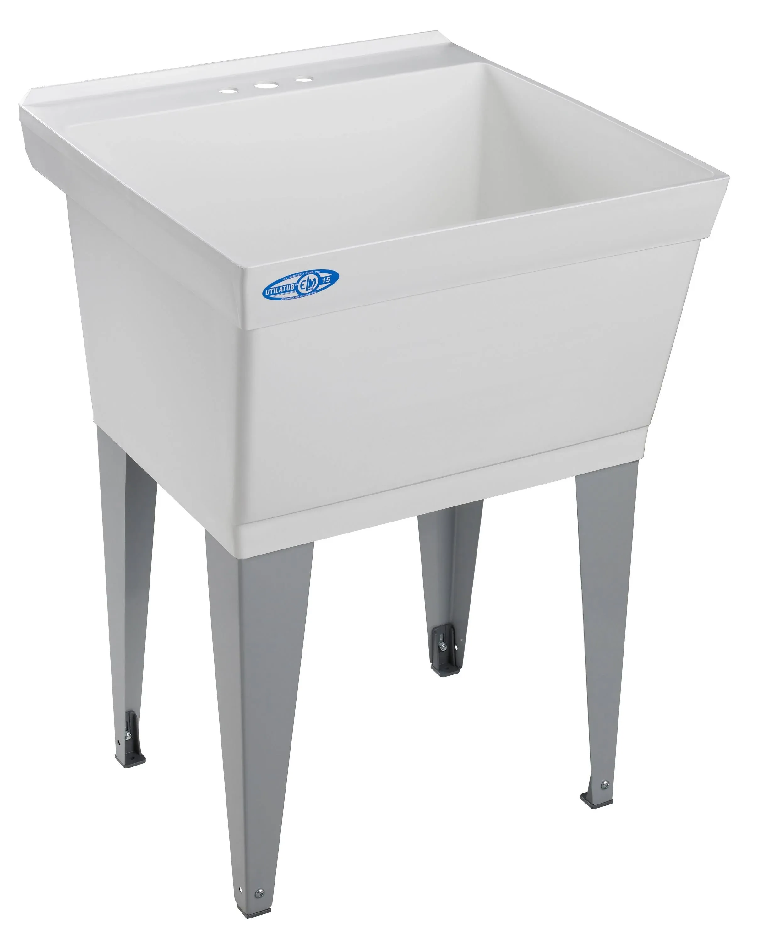 Mustee 15F Utilatub Laundry Tub 23.5" x 23" Floor Mount White